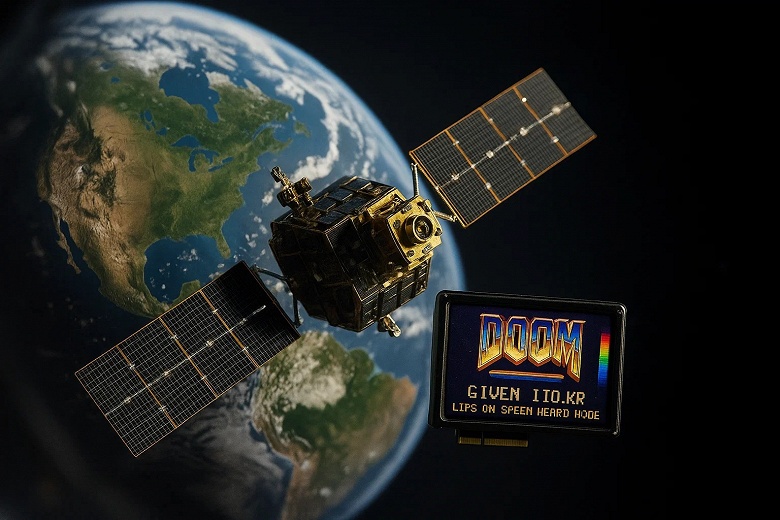 Doom в космосе: как шутер заработал на спутнике ESA с фоном из фотографий Земли - 1 Doom в космосе: как шутер заработал на спутнике ESA с фоном из фотографий Земли