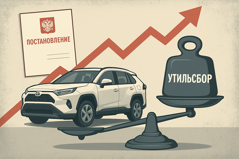 Toyota RAV4 &mdash; плюс 2 млн рублей, Geely Monjaro &mdash; плюс 800 тыс. рублей. Правительство утвердило новые правила расчёта утильсбора на легковые авто