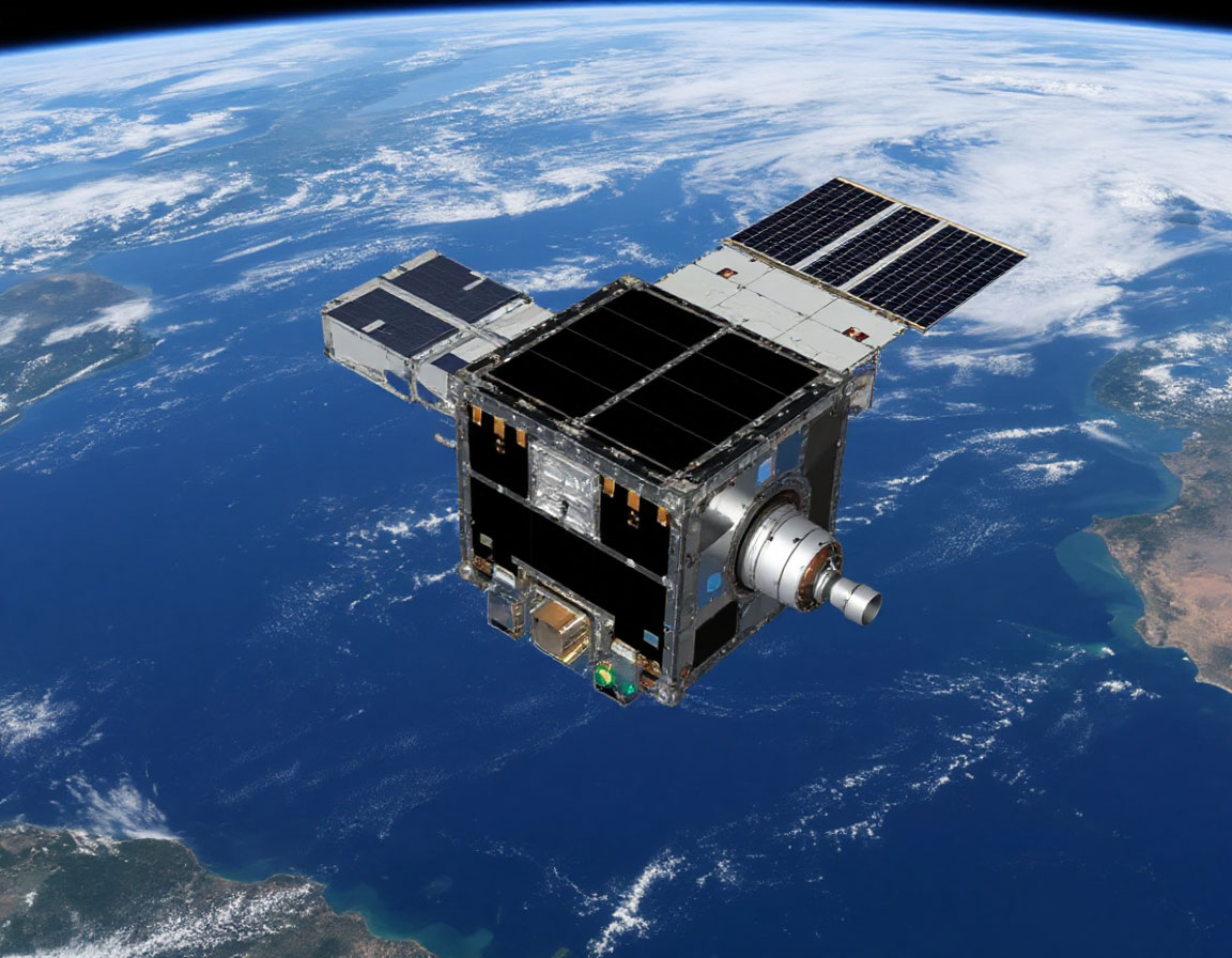  Рисунок 1 – примерный вид малого космического аппарата про модель углового движения которого говорится в статье.