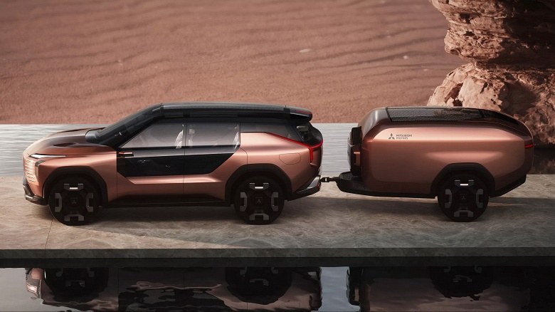 Предвестник совершенно нового Mitsubishi Pajero Sport? Представлен Mitsubishi Elevance &mdash; роскошный гибридный внедорожник с пятью моторами и внедорожным прицепом
