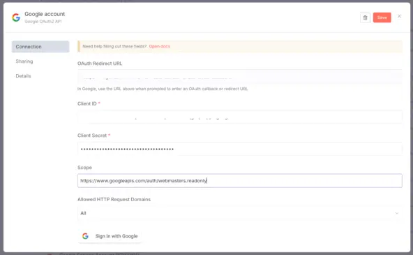 Как настроить подключение Google Search к n8n - 15 Как настроить подключение Google Search к n8n - 15
