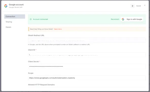 Как настроить подключение Google Search к n8n - 20 Как настроить подключение Google Search к n8n - 20