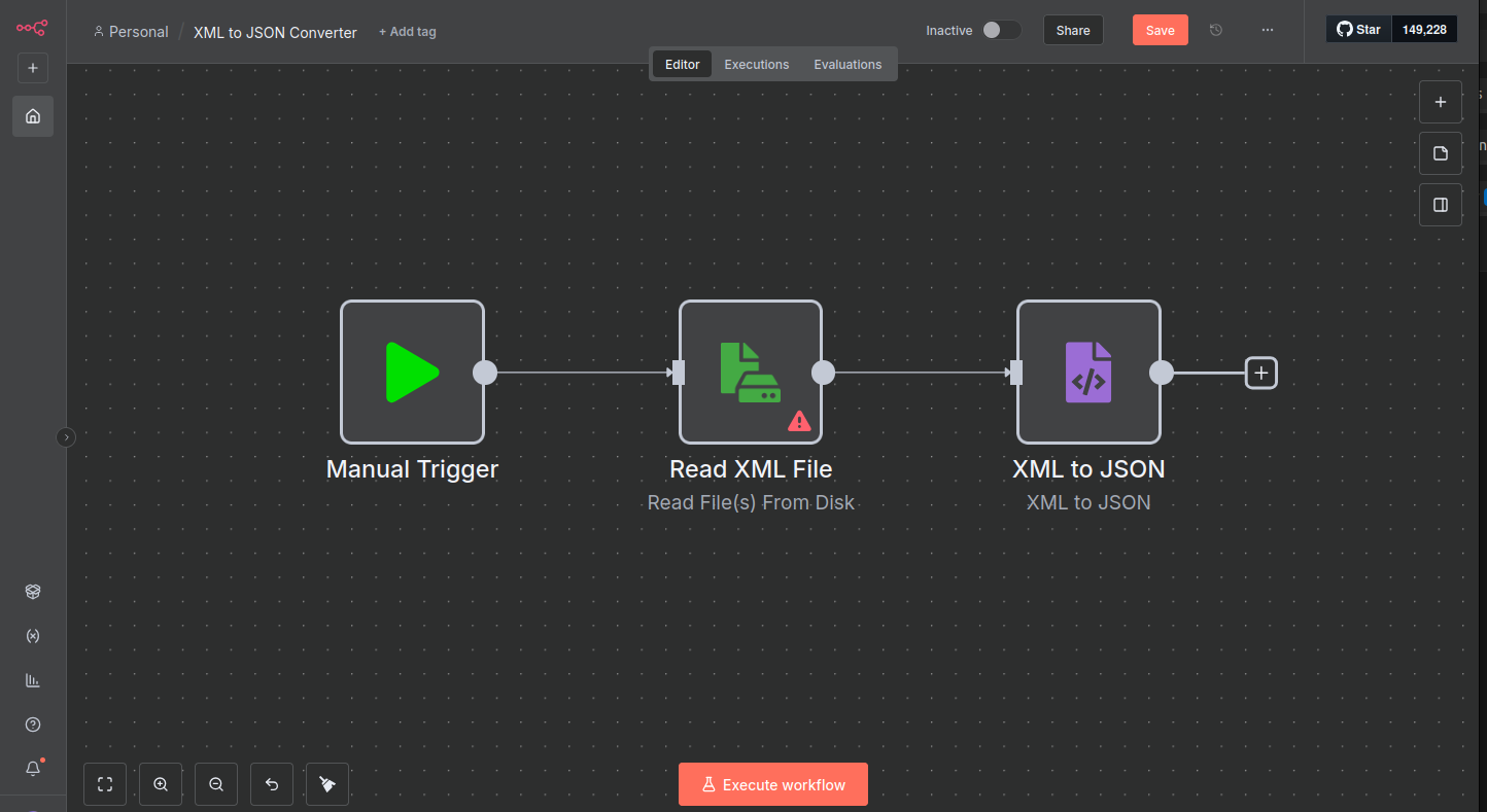 Пример сформированной цепочки n8n через MCP