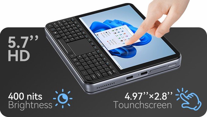 Это карманный Windows-ПК с экраном 5,7 дюйма, физической клавиатурой и массой 330 г. Представлен OmniOne Pocket PC