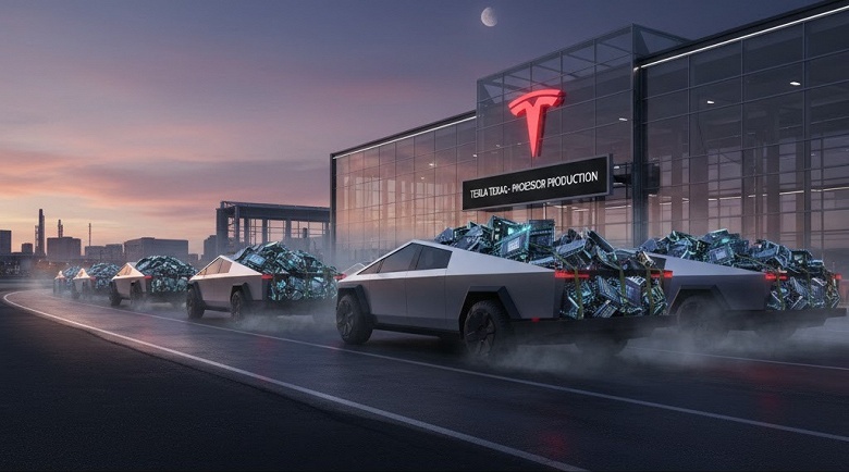 Илон Маск хочет превратить Tesla в производителя чипов. Миллиардер считает, что компании придётся построить свою гигафабрику