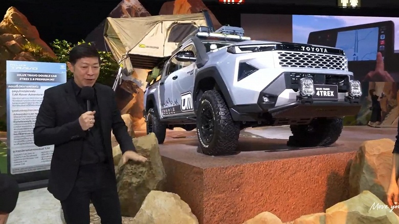 Представлена внедорожная версия совершенно новой Toyota Hilux: лифт подвески, металлический бампер, дополнительный свет и багажник на крыше