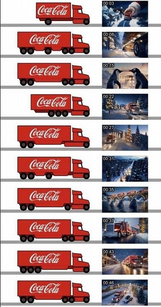 Нейросеть и тут не справилась: в Сети раскритиковали рождественский ролик Coca-Cola со странными грузовиками