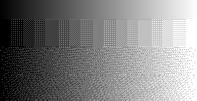 Сравнение дизера Bayer4x4 vs Rdither vs IGN. Код лежит на shadertoy, там же можно взглянуть на динамический вариант. Подробнее про дизер можно почитать тут.