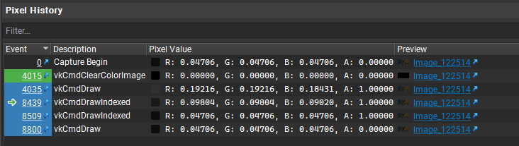 Два вызова vkCmdDrawIndexed - две отрисовки меша границ.