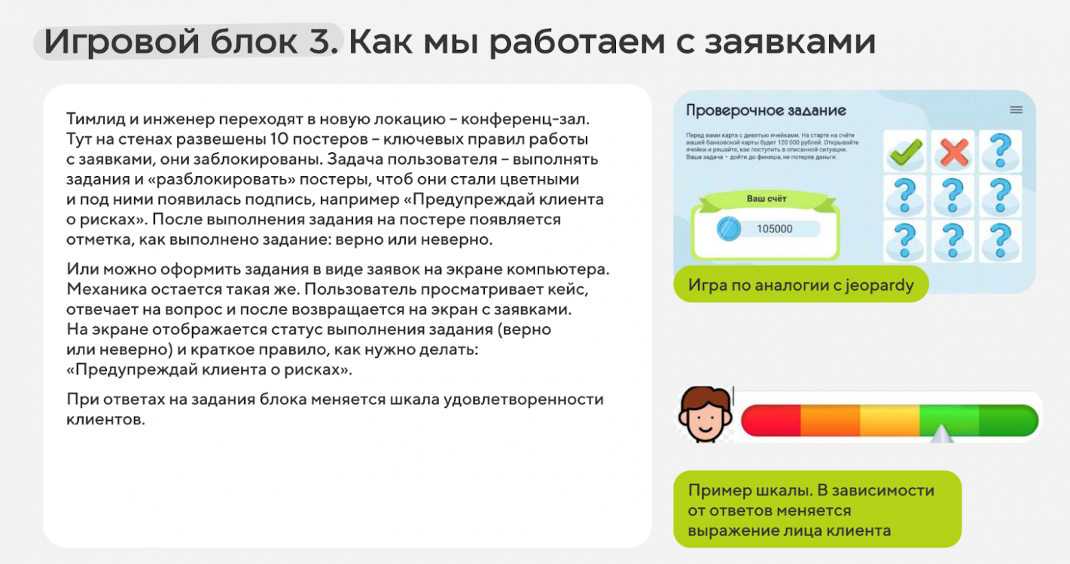Иллюстрация от подрядчика: Поэтапное описание механики игры