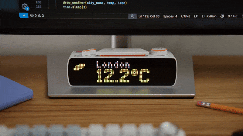 [Видео] Погодный виджет. Шаг 3: Теперь символ градуса отображается корректно