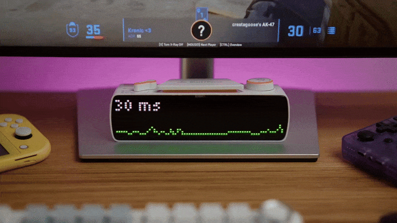 [Видео] Пинг-монитор. Шаг 1: На экран выведен график и текущее значение пинга