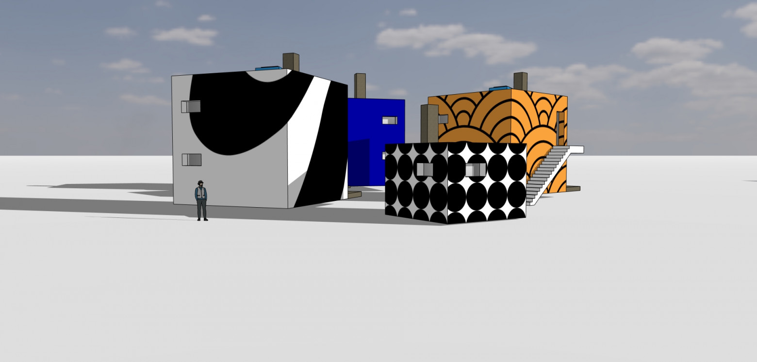 Коттеджы 4*4, 6*6 и 7*7 (синий)