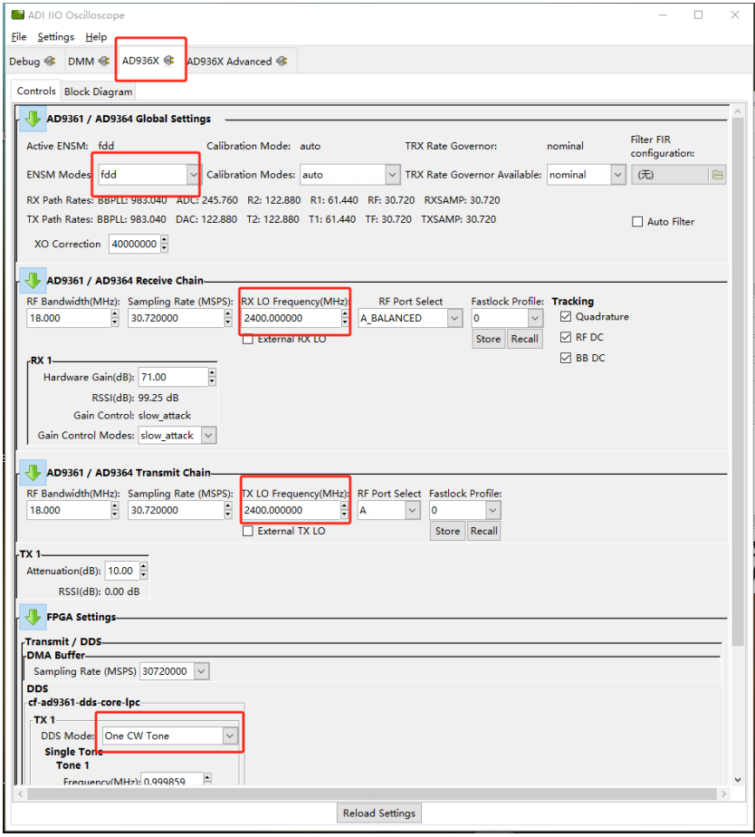 Рис. 15 Окно управления IIO Oscilloscope
