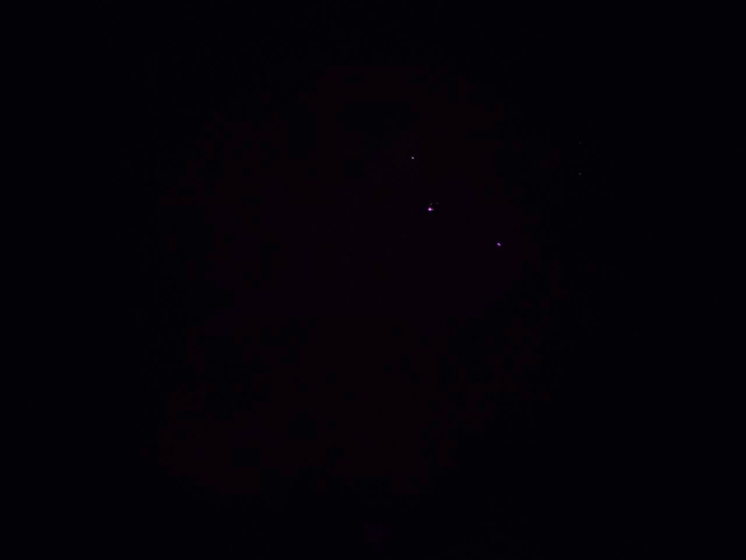 Пиксели на сенсоре камеры, выжженные излучением 1550 нм