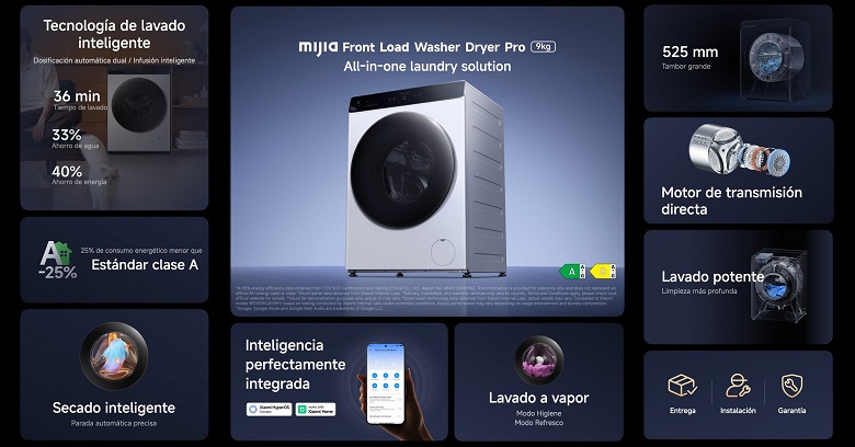 Xiaomi выпустила в Европе новейшую стирально-сушильную машину Mijia Washer Dryer Pro - 1 Xiaomi выпустила в Европе новейшую стирально-сушильную машину Mijia Washer Dryer Pro