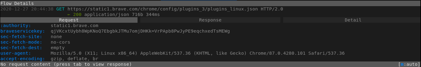 Раз в период отправляется запрос на static1.brave.com, который использует Google Static