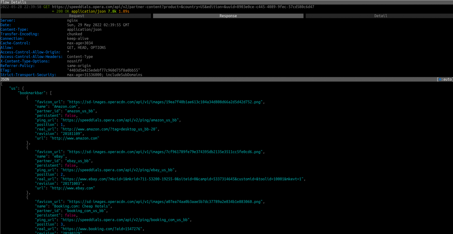 У Opera имеется список партнеров, который находится во вкладке специальных предложений по умолчанию