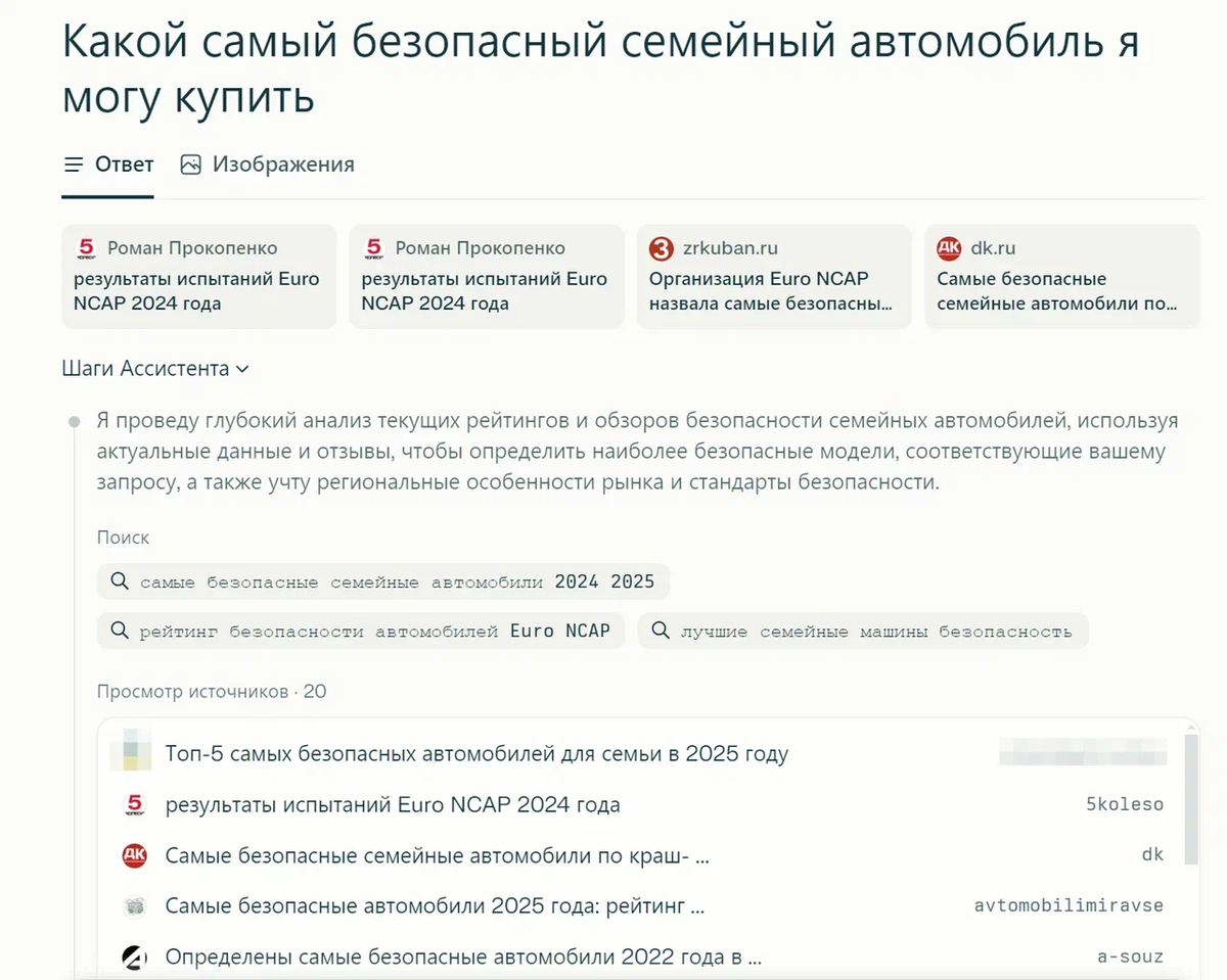 Этапы поиска Deep Research