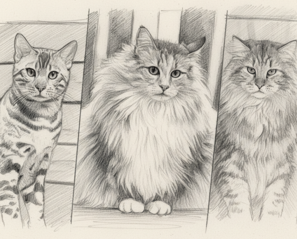 Худая собака, три штуки