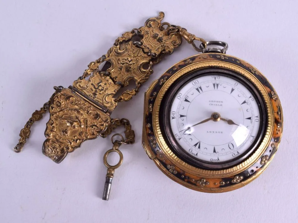 Английские карманные часы XVIII века