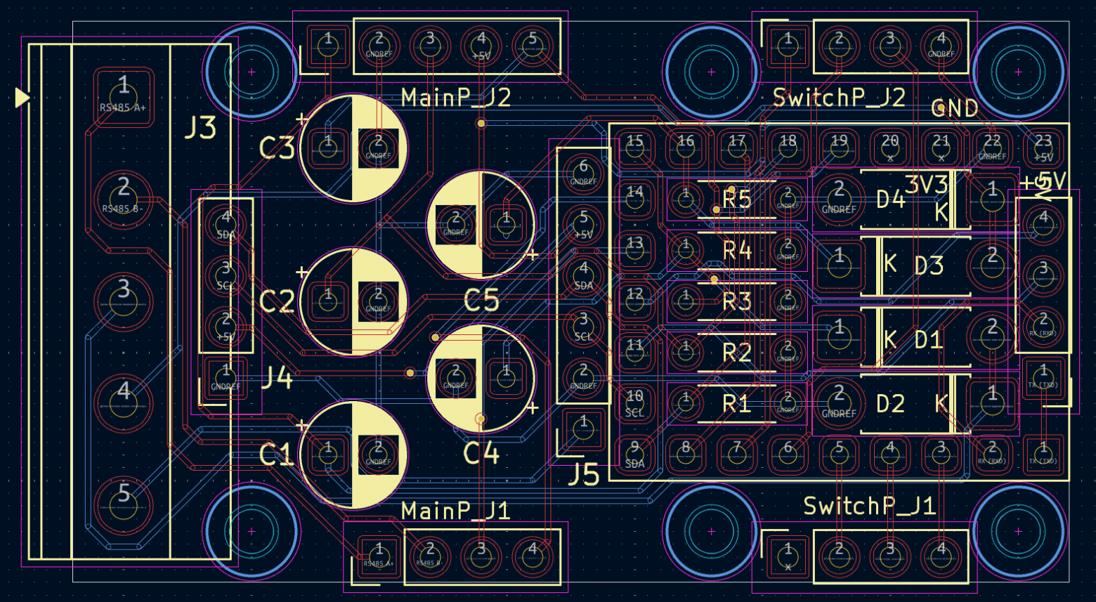 Рис. 17. Печатная плата панели контроллера