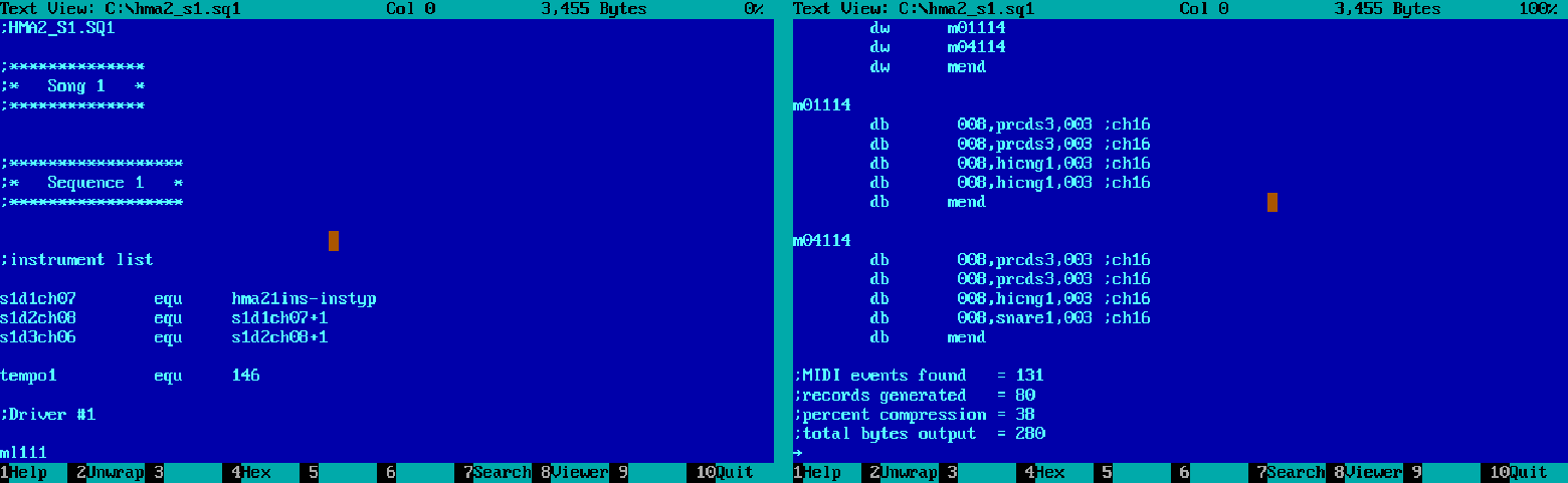 Исходный код музыки в игре Home Alone 2 содержит редкие свидетельства конверсии данных из MIDI-исходника