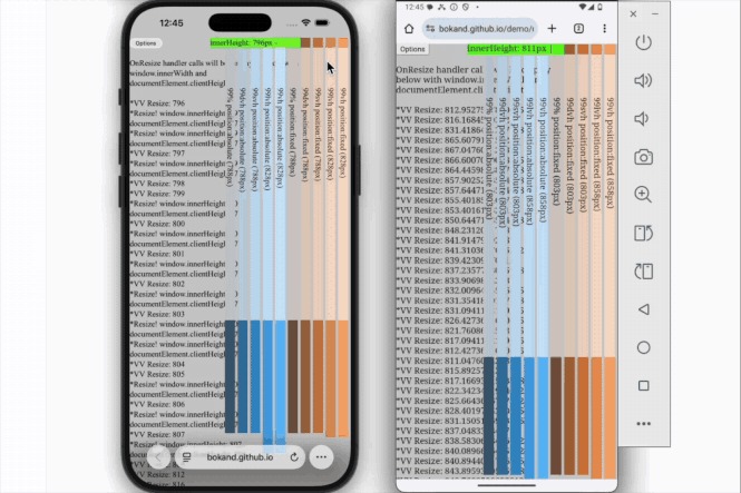 Изменение высоты абсолютно позиционированных блоков из-за изменения URL бара.