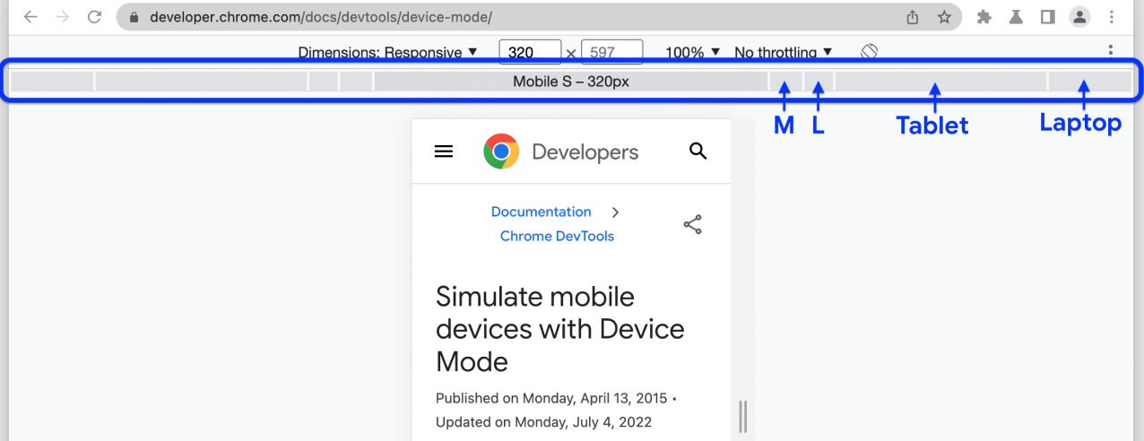 Разные режимы адаптивного просмотра. Источник.