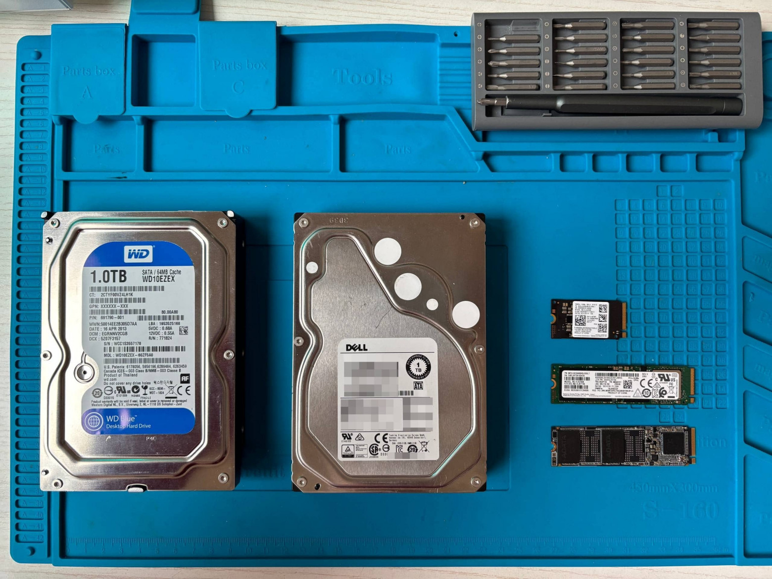 WD Blue на 1 ТБ, злополучный HDD Dell и ещё три SSD из нашего эксперимента
