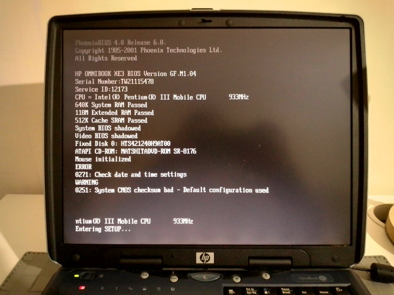 OmniBook XE3: экземпляр варианта GF автора