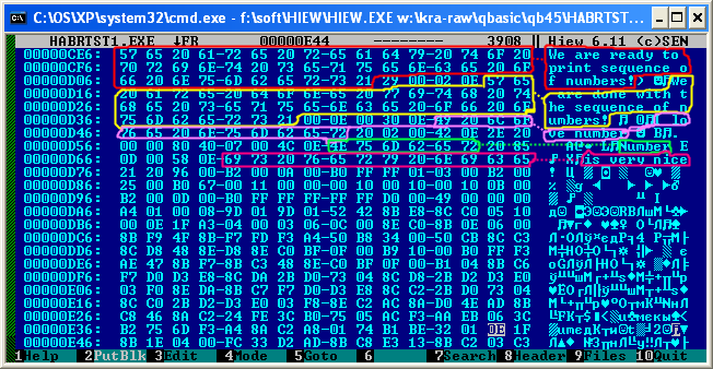 Строковые литералы из исходного кода всё-таки попали в содержимое EXE-файла в неизменном виде. Версия со сжатием отменяется.