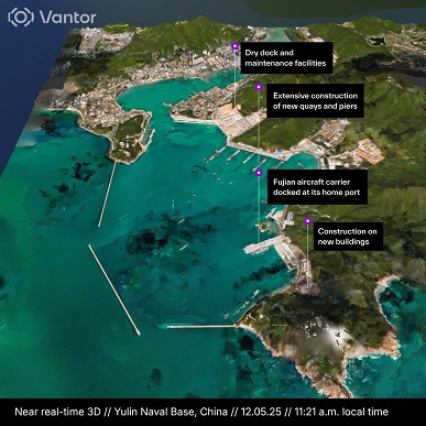 Американская компания Vantor опубликовала снимки китайской военно-морской базы Юйлинь с разрешением 50 см на пиксель - 4 Американская компания Vantor опубликовала снимки военно-морской базы Юйлинь с разрешением 50 см на пиксель