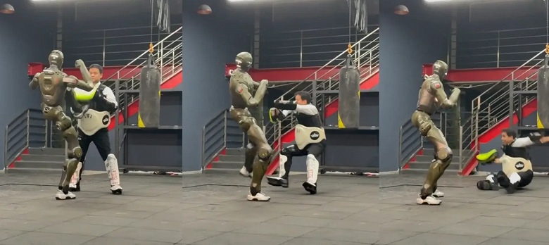 Робот, который бьёт по-настоящему: T800 сбил с ног главу компании мощным ударом ноги - 1 Робот, который бьёт по-настоящему: T800 сбил с ног главу компании мощным ударом ноги