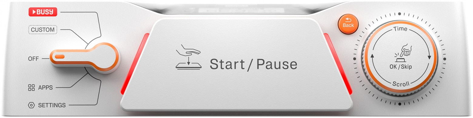 BUSY Bar имеет крупные элементы управления