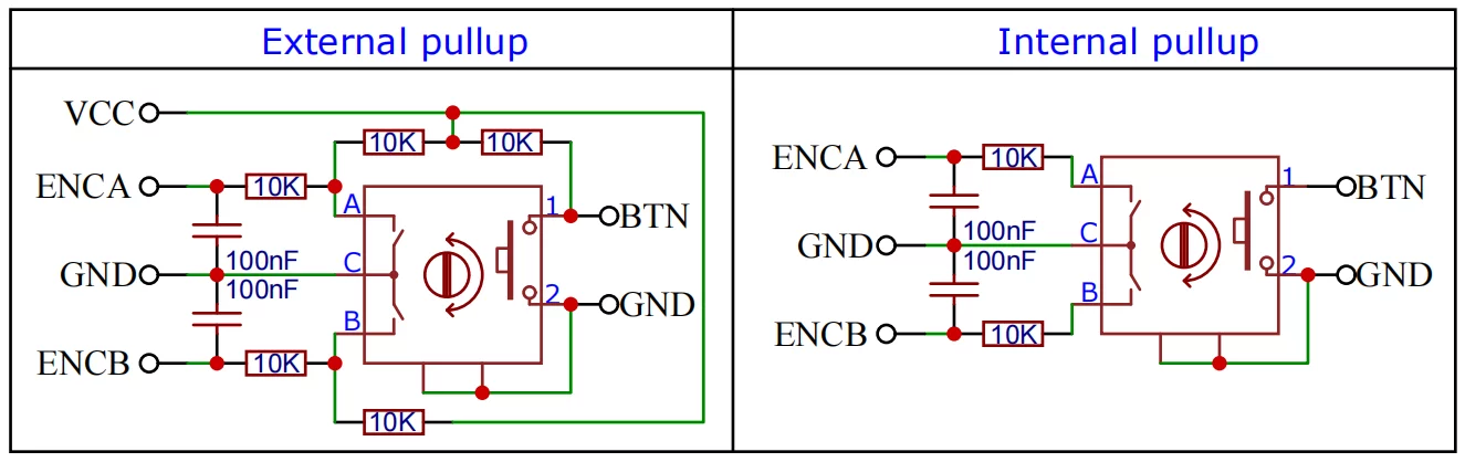 Схема подключения энкодера  