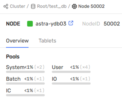 Рис.6.4 Ноды кластера без нагрузки, детализация