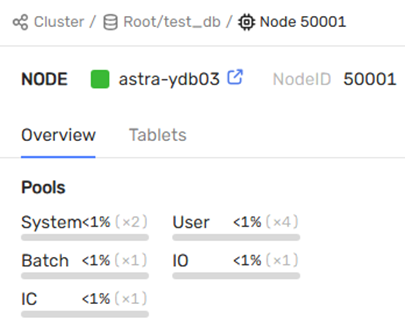 Рис.6.5 Ноды кластера без нагрузки, детализация