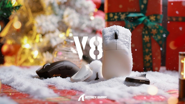 Акулий плавник и малая масса. Представлена игровая мышка Attack Shark V8 - 1 Акулий плавник и малая масса. Представлена игровая мышка Attack Shark V8