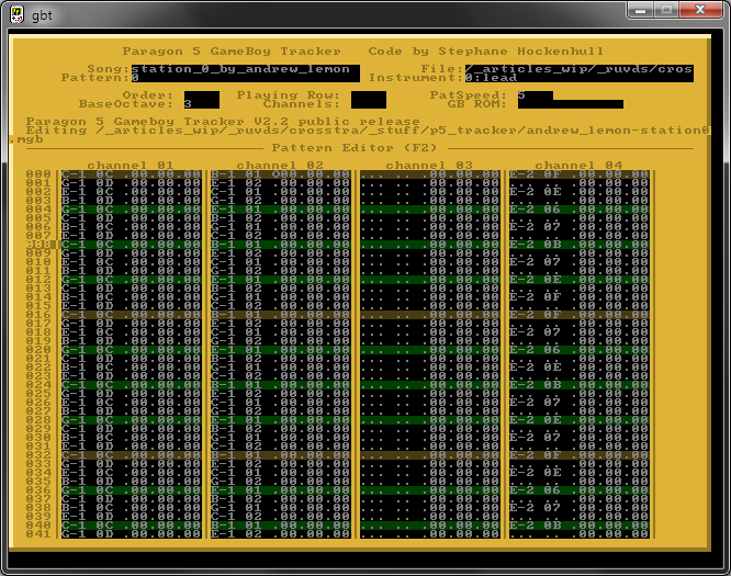 Paragon 5 Game Boy Tracker