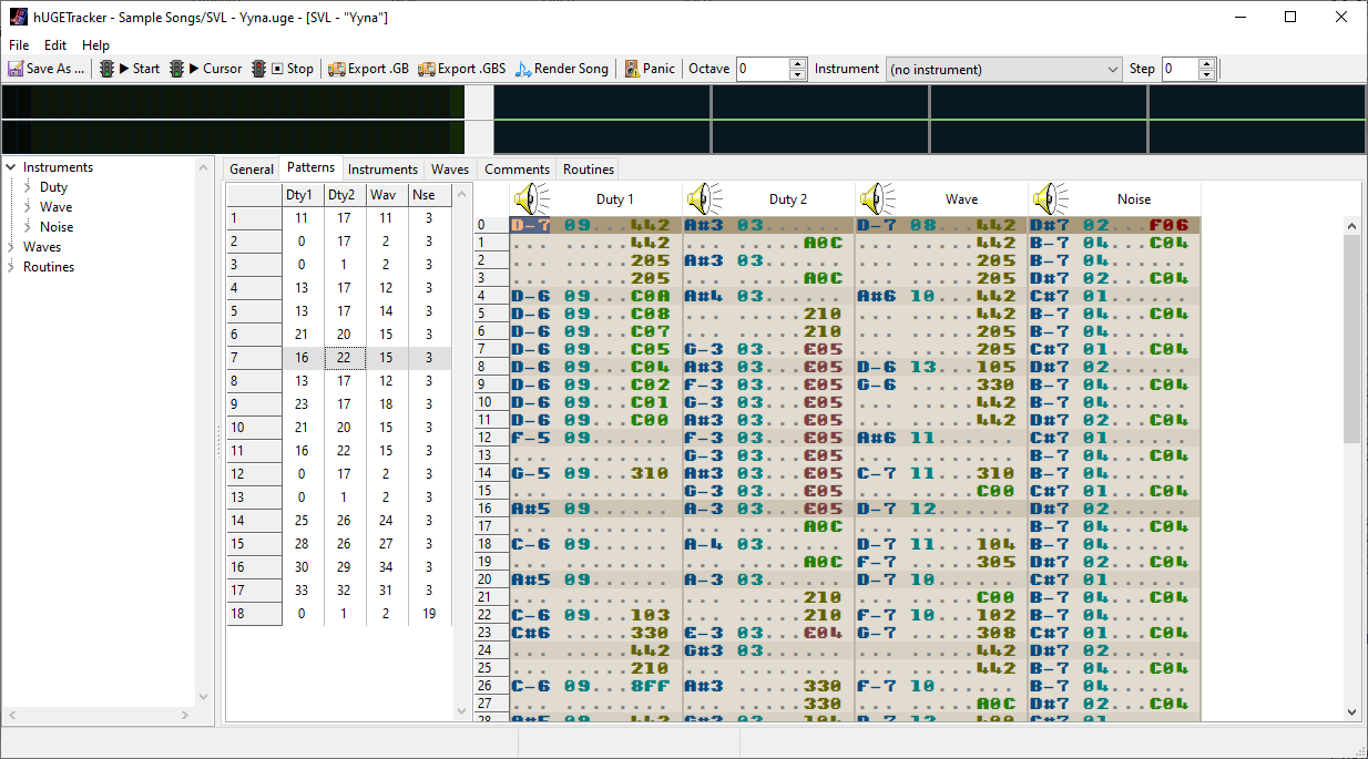 Интерфейс hUGETracker