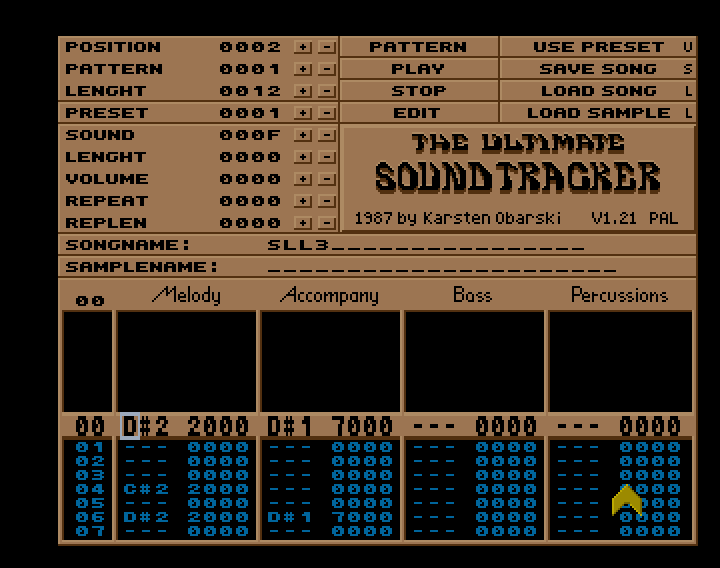 Оригинальный The Ultimate Soundtracker 1987 года для Amiga