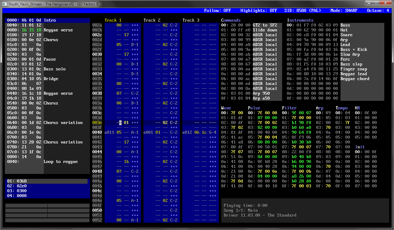 Интерфейс SID Factory II