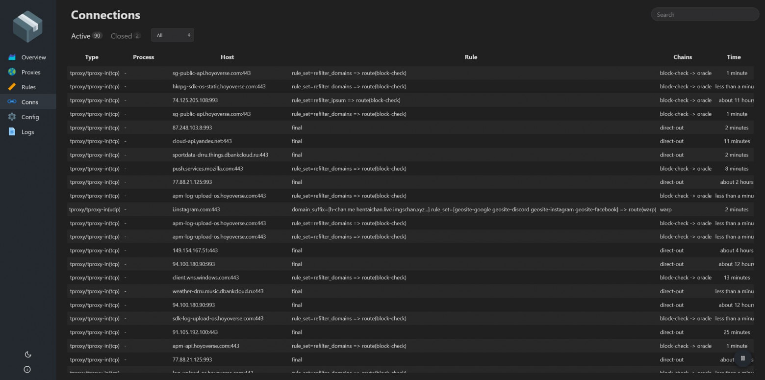 Настройка sing-box и Momo (TPROXY) на OpenWrt: быстрый и точный обход блокировок - 13