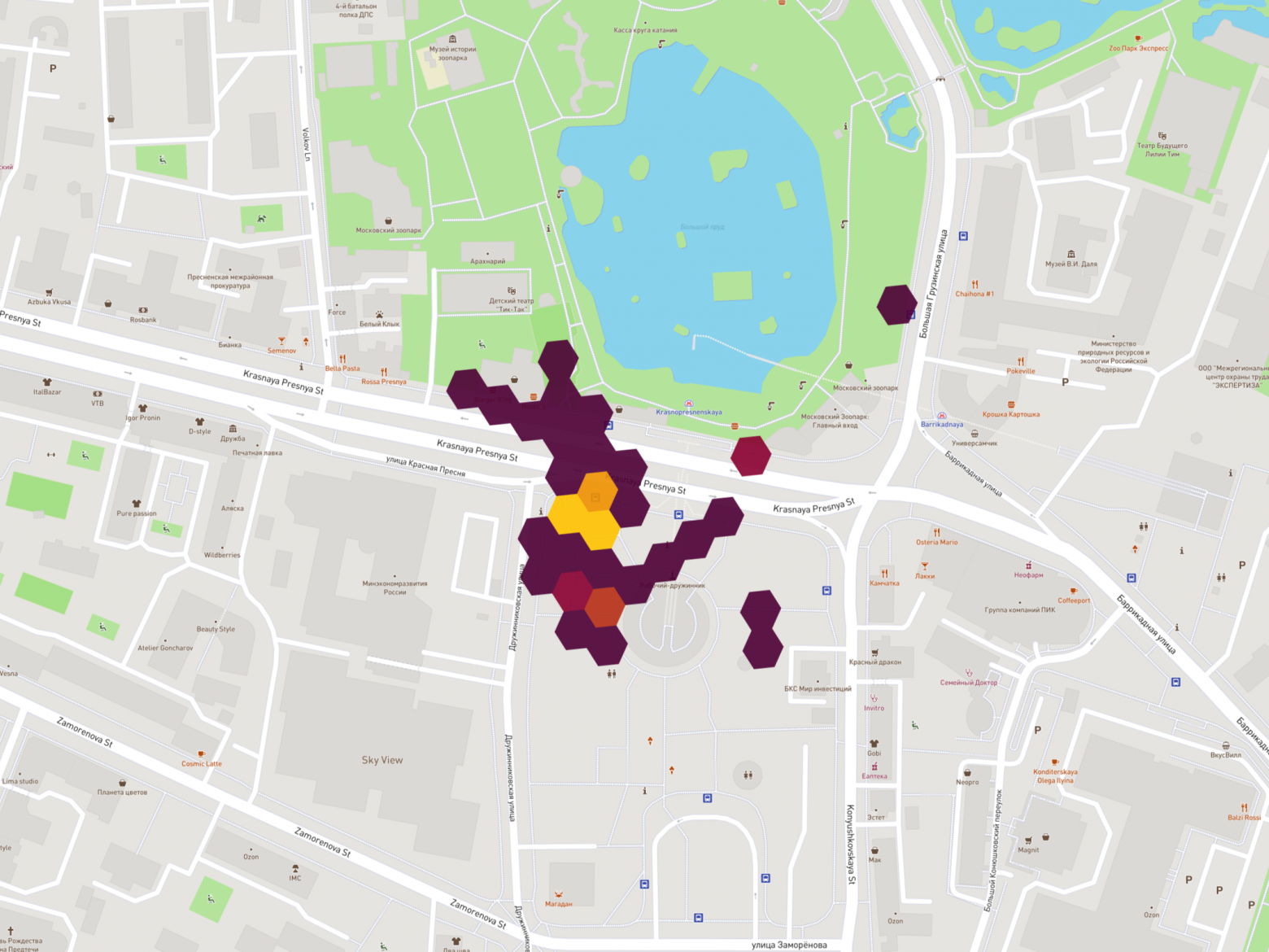 Область пространства, в которой видна конкретная wifi точка доступа. Ниже расскажу почему шестиугольники.