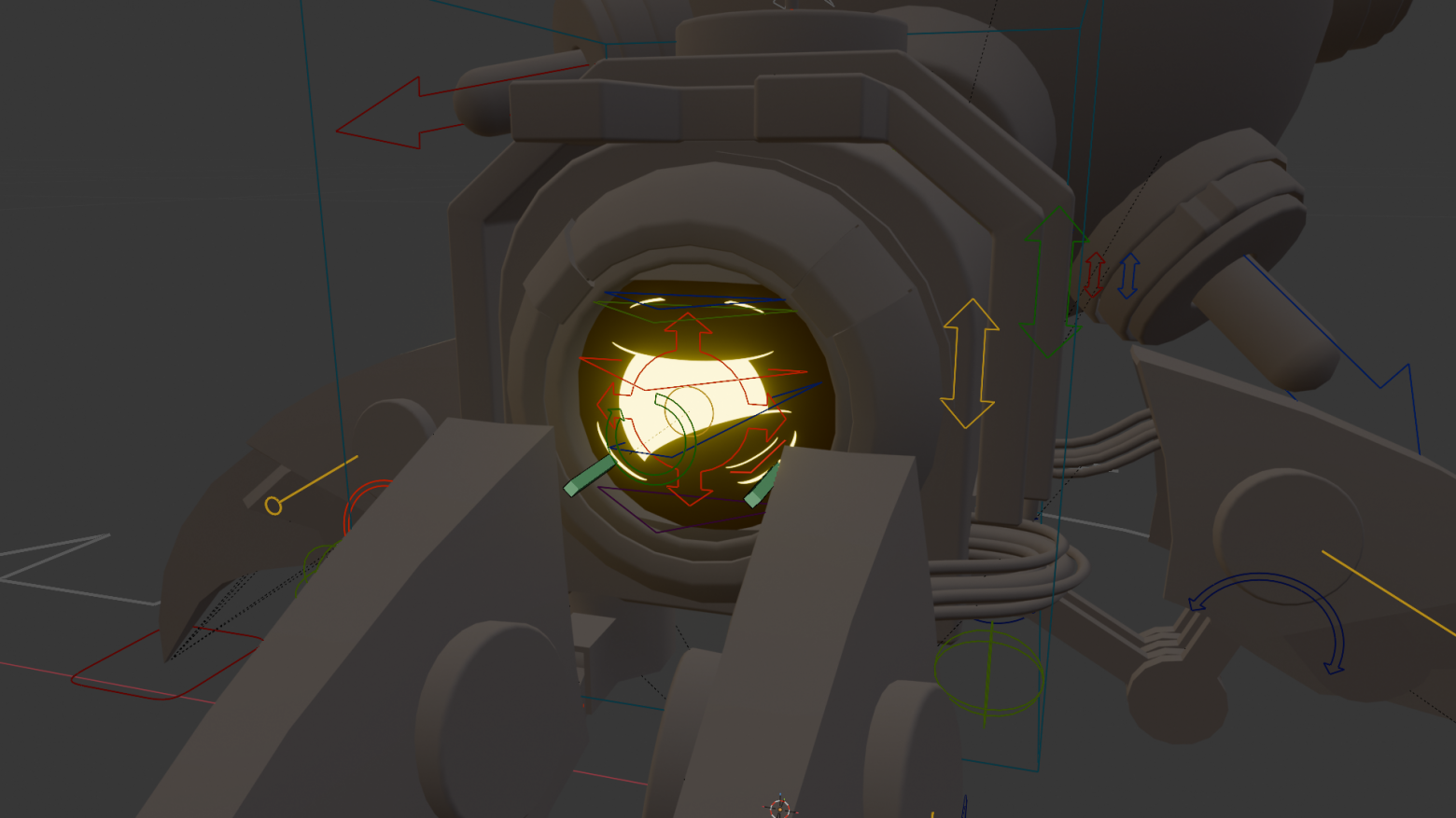 Скриншот лицевого рига персонажа[1] на основе процедурной генерации текстуры 