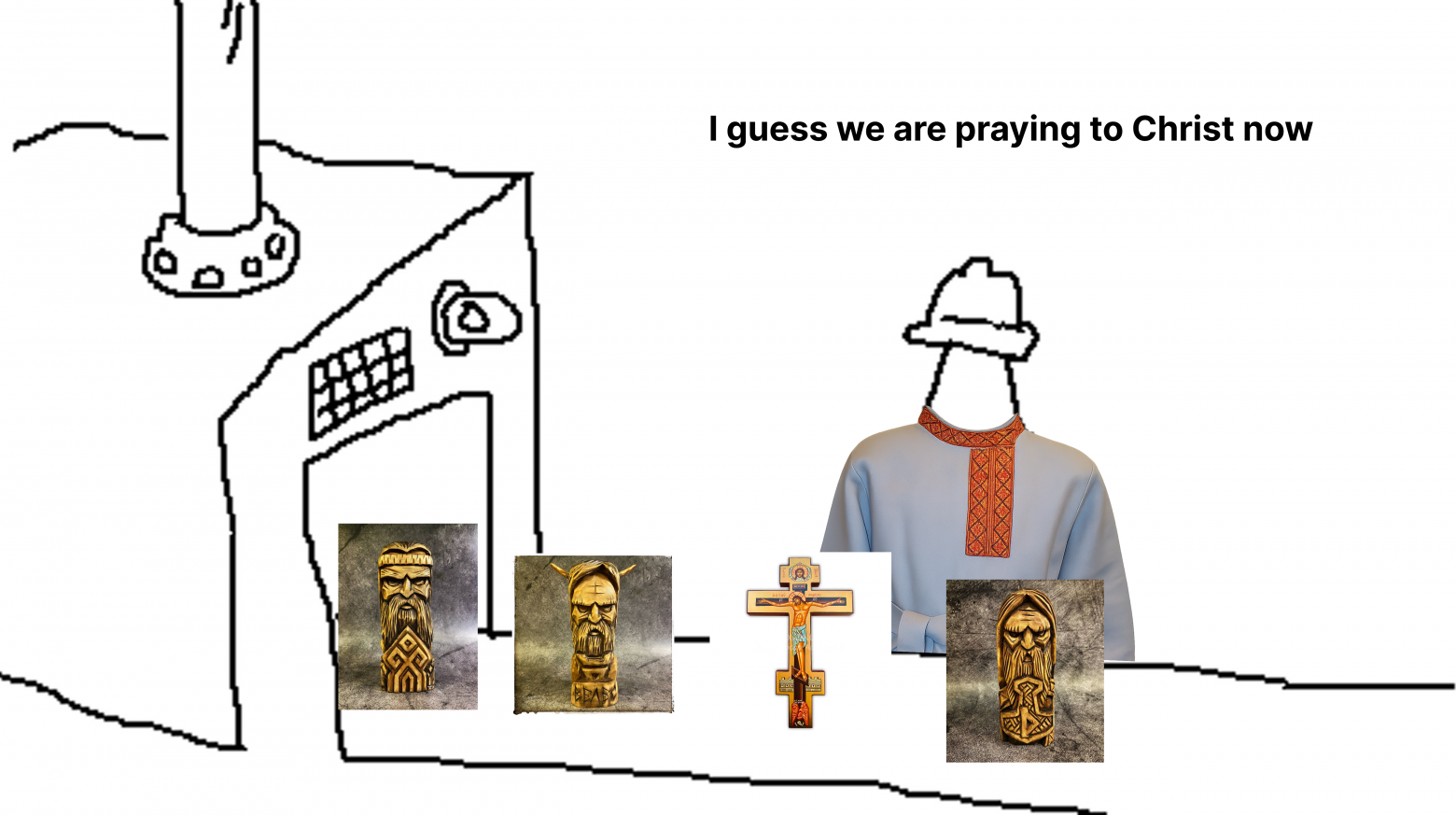 Язычники наблюдают за внедрением Христианства