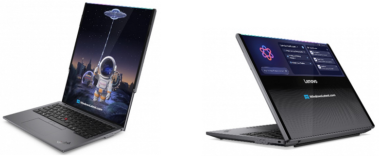 Экран этого ноутбука умеет &laquo;перетекать&raquo; на внешнюю сторону крышки. Lenovo готовит концепт ThinkPad Rollable XD