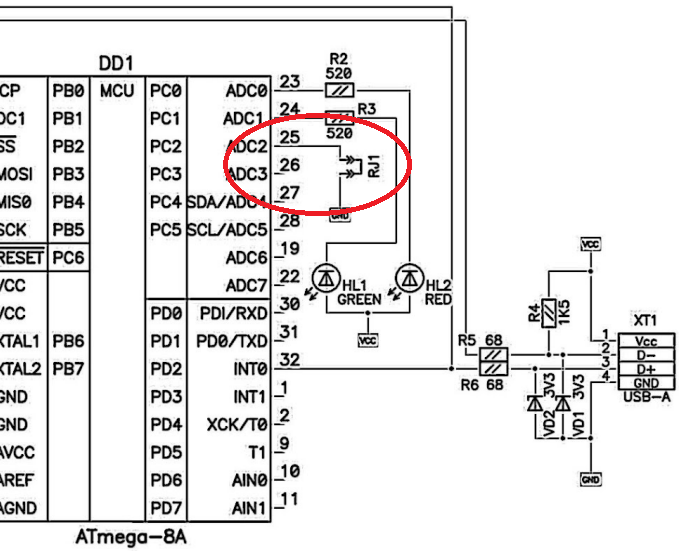 Рис.10. Джампер RJ1 – SLOW режим программирования.