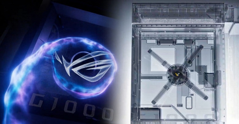 Компьютерный корпус, способный формировать голограммы. Asus показала тизер корпуса ROG G1000 с экраном AniMe Holo - 1 Компьютерный корпус, способный формировать голограммы. Asus показала тизер корпуса ROG G1000 с экраном AniMe Holo
